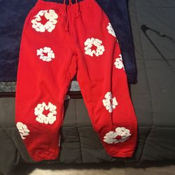 Red Denim Tear Sweats