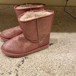 Girls pink UGG boots size 5 