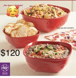 Princess House Set 3 Bowl Rubi 