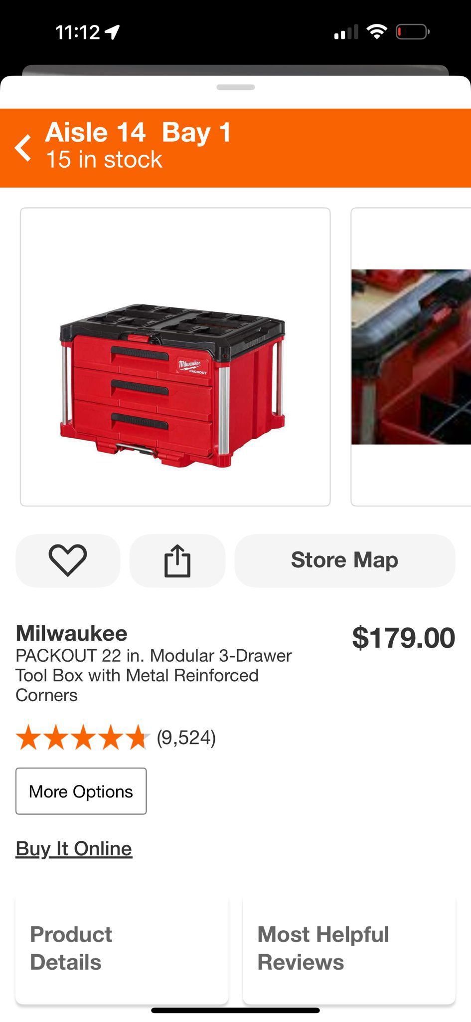 48-22-8443 Tool Box 3 Drawers