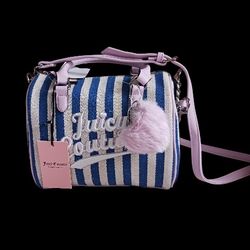 Juicy Couture Speedy Satchel - Free To Be Juicy Blue Stripe