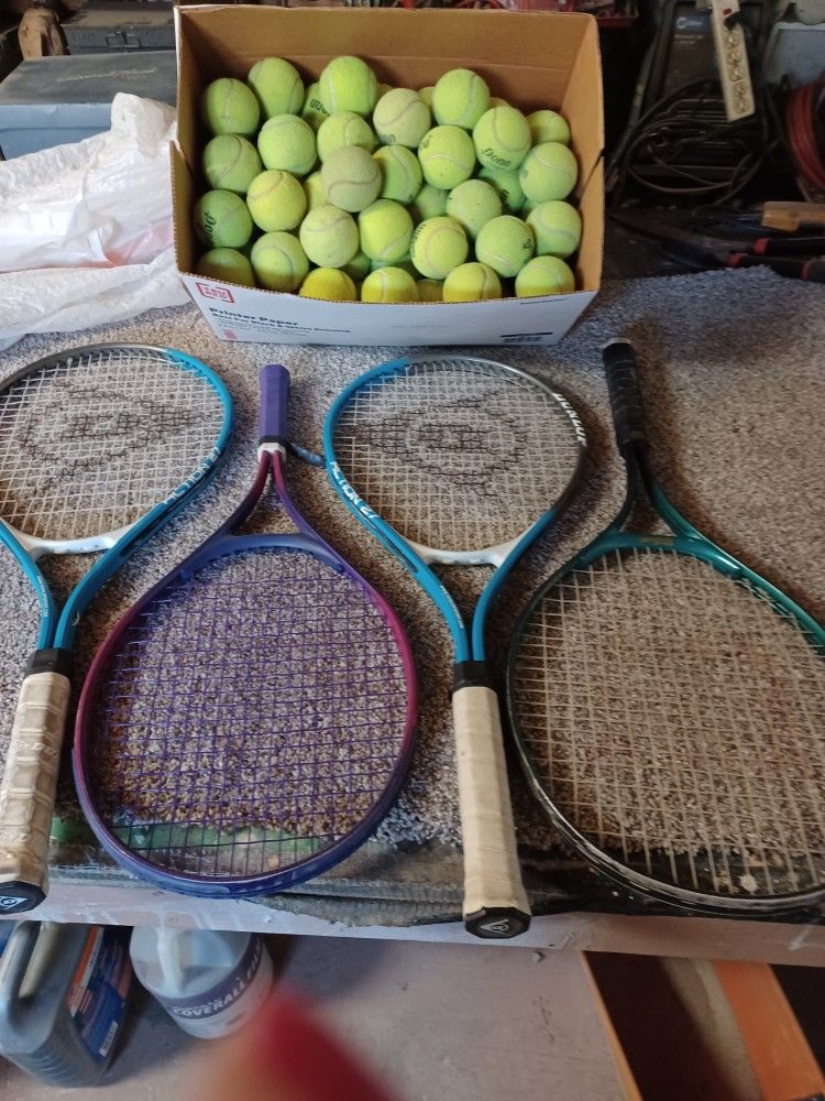 Tennis Rackets And Balls 