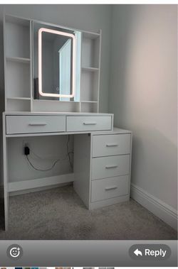 White vanity