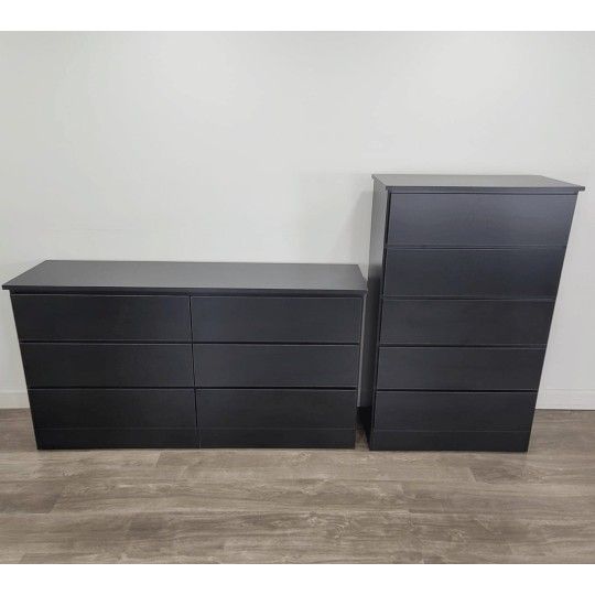 Black ⚫️ Dresser And Chest ⚫️ Comoda Y Gavetero