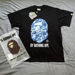 Black/blue Bape shirt 