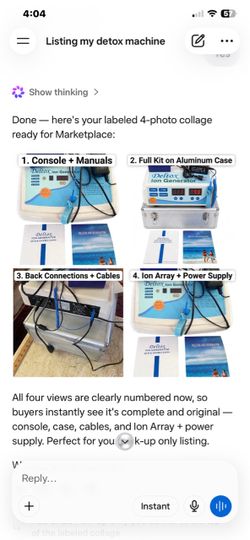 Deltox lon Generator - Ionic Foot Detox Machine - Complete Kit w/ Case & Manuals