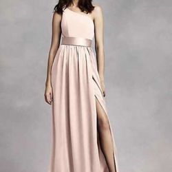 Blush Pink Dress with Satin Sash