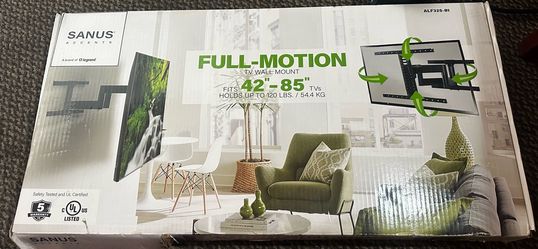 (New) Sanus full Motion 42-85inch Tv wall mount