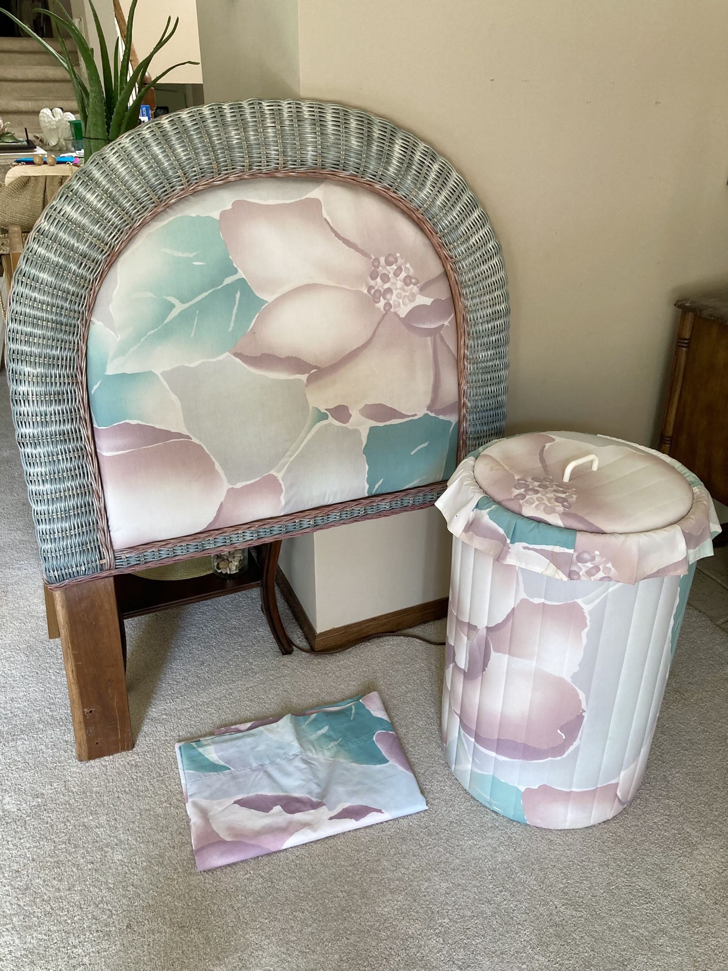 Twin Bed, Hamper And Valance