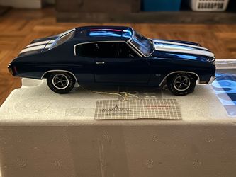 Franklin Mint 1970 Chevrolet Chevelle SS (contact info removed) Metallic Blue Diecast Model Car