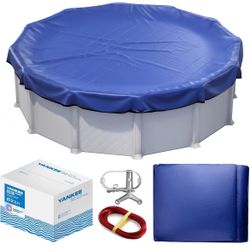 Winter Pool Cover 21 ft Round for Above Ground | Extra Thick & Durable Above-Ground Pool Cover | Sapphire Series of Premium Cold- and UV-Resistant Poo