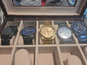 Fossil Watches And Classy Storage Box