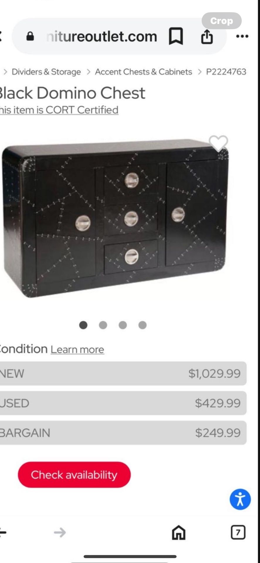 Black Domino Chest his item is CORT Certified