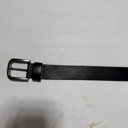 Dickies Black Leather Worn Belt 