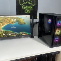 Gaming PC + monitor