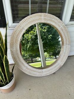 Large Circle Mirror Boho