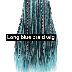 Blue Braid Wig