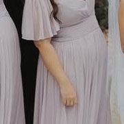 Lavender butterfly sleeve V-Neck dress - Size 12