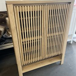 42" Tall 6-Tier Shoe Storage Cabinet with Doors & Adjustable Shelves – Freestanding Entryway Shoe Organizer for Hallway, Front Door ,wood color