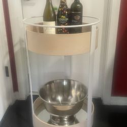Bar Cart Display Shelf Rolling mirrored small Target Cute!