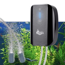 AQQA Aquarium Lithium Battery Air Pump,Multifunctional Rechargeable Energy Savin