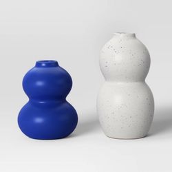 Room essential Bud Vases – Blue & White (Modern Minimalist Decor)