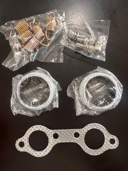 Exhaust Muffler Gasket Seal Spring Rebuild Kit for Polaris Sportsman 600 700 800 MV7 2002-2006 Frontier 2002-2005 Fe11)