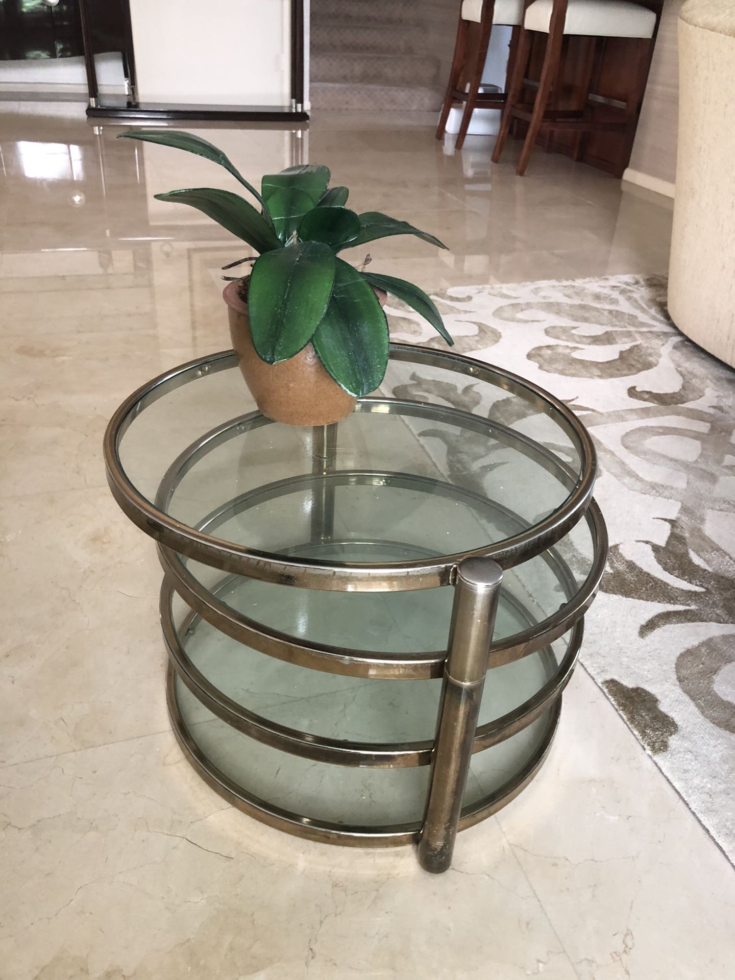 Coffee table / side table brass