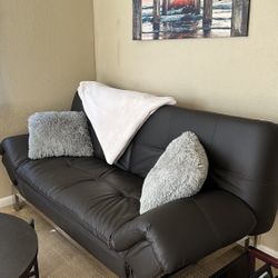 Beautyrest Leather Futon Lounger