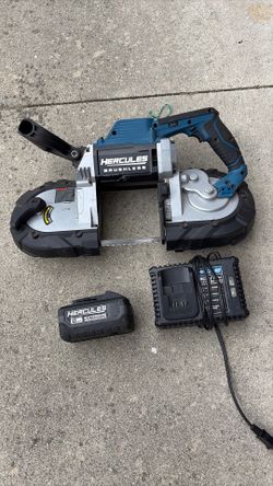 Hercules brushless metal saw with 8 AH battery and charger
