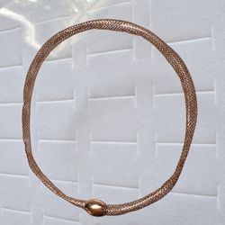 10k rose gold mesh bracelet made in Italy