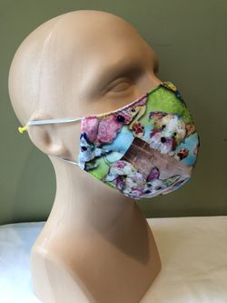 Cotton face mask with filter made in USA