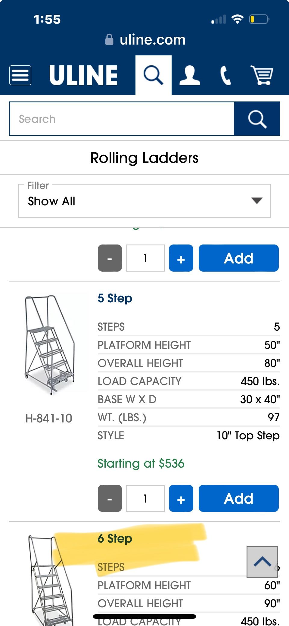 Industrial Rolling Ladders 