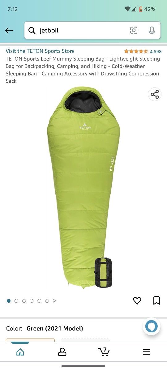 Mummy Sleeping Bag - Lightweight Sleeping Bag for Backpacking, Camping, and Hiking -