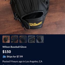 ATTENTION SCAMMER:  Wilson Baseball Glove