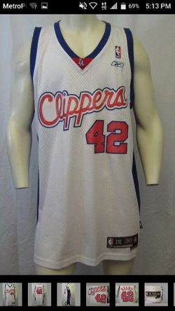 AUTHENTIC NBA ELTON BRAND # 42  LA CLIPPERS REEBOK JERSEY SZ 2XL +2