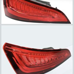 LED Tail Light Assembly Compatible With 2013-2017 Audi Q5 Taillight Tail Lamp Brake Lamp Rear Light Backup Light Replacement Left Driver Side Partslin