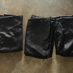 3 Large Black Curtains