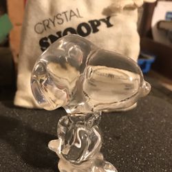 Crystal Snoopy Dog Figure 