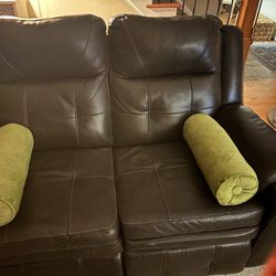 Leather Power Reclining Sofa & Loveseat