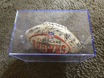 Cleveland Browns Signed Football in case..year unknown