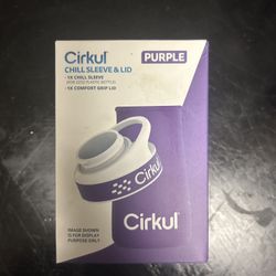 Cirkul Chill Sleeve & Lid – Purple – Brand New