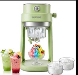 SUSTEAS Electric Shaved Ice machine, texture  Adjust Setting for Fluffy Snow & Slushies,