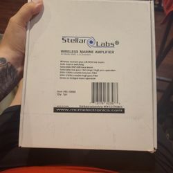 Stellar Labs Wireless Marine Amplifier 40 Watts RMS x 2-Channels Bluetooth  NEW 