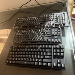 3 Gaming Keyboards Perfect Condition 