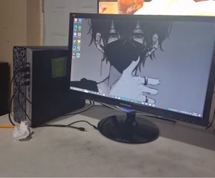 ViewSonic Monitor with Desktop PC
