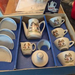 Vintage 1970s Retro Childs China Tea Set Made In Germany GDR