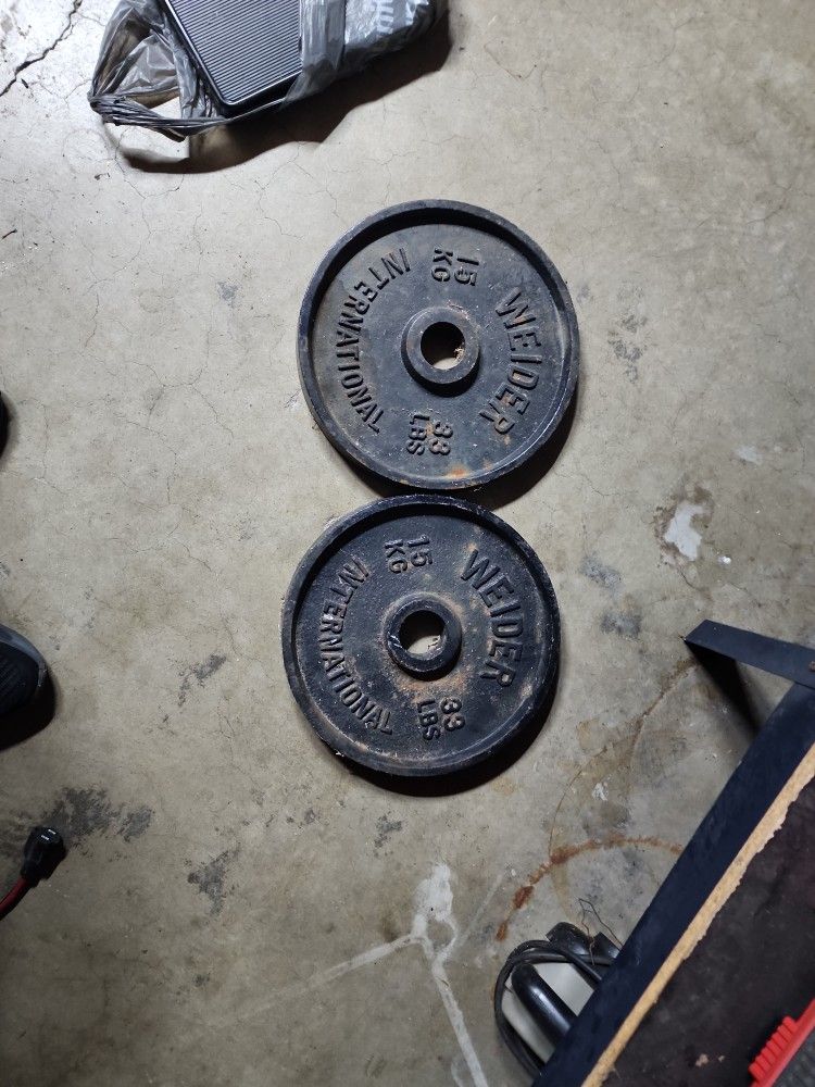 Weider Barbell Plates 33 Lbs