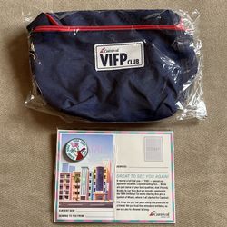 Carnival Cruises VIFP Fanny/Crossbody Bag With Mardi Gras Pin
