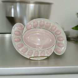 Vintage 1964 Porcelain Pearl Egg Tray